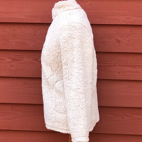 OATMEAL SHERPA FAUX FUR PULLOVER SWEATER - Picture 3 of 7